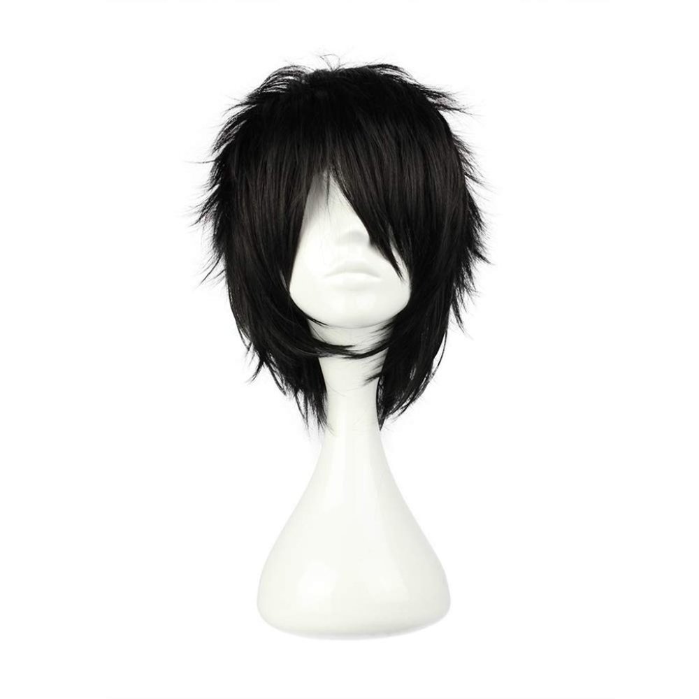 [SOLD ON Ⓜ️] 14 Inch Cosplay Wig Short Spiky Black Hair